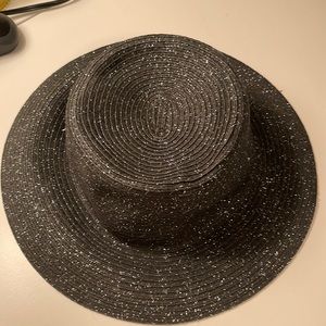 Black with silver beach hat